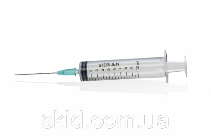 Шприц 10 мл Medicare 3-компонентний, голка 0,8х38 мм