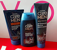 Набір чоловічий для гоління Avon Care Men з 3х засобів