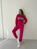 Костюм брюки и худи свободного кроя Brooklyn розовый LTD 33