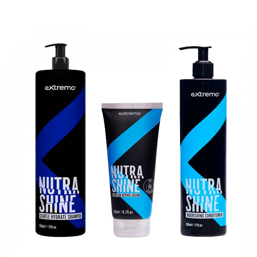 Набір Extremo Nutra Shine шампунь, кондиціонер, крем для делікатного очищення (EX434/EX436/EX242)(67063)