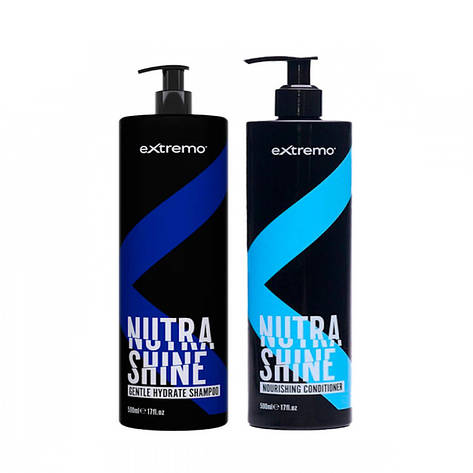 Набір Extremo Nutra Shine шампунь і кондиціонер для щоденного використання 500+500 мл (заводські)( 67062), фото 1