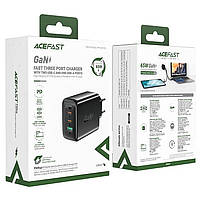 Мережевий зарядний пристрій ACEFAST A41 PD65W GaN Black, фото 3