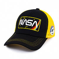 Кепка бейсболка Oscar с логотипом NASA , цвет черный с сеткой ab