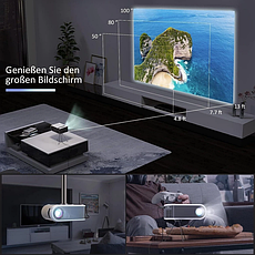 Проєктор сумісний із ТВ-приставкою, HDMI, USB, смартфоном, ноутбуком, Amazon, Німеччина, фото 4