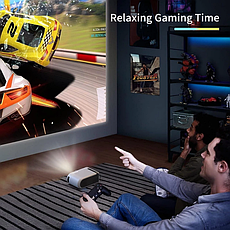 Проєктор сумісний із ТВ-приставкою, HDMI, USB, смартфоном, ноутбуком, Amazon, Німеччина, фото 3