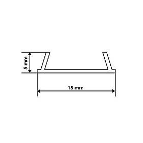 Профіль алюмінієвий  ЛПФ-5, гнучкий, 5*15, 2м
