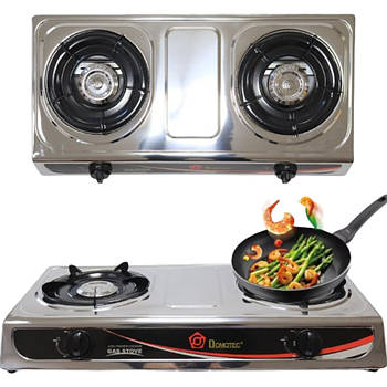 Газова плита на 2 конфорки 4400 Вт, Domotec MS 6606 / Двоконфоркова настільна газова плита