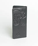 Шкіряний гаманець ручної роботи 'Котики', якісний клатч-гаманець, фото 4