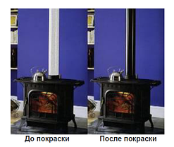 Термостійка фарба Hansa чорна 400 мл, фото 3