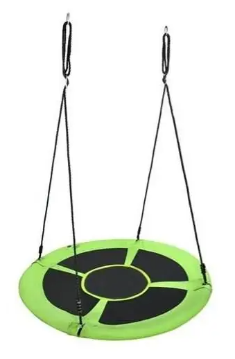 Гойдалка гніздо підвісні дитячі 120 см зелені — чорні 10069, фото 1