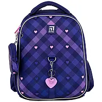 Рюкзак шкільний ортопедичний Kite NEW Education Check and Hearts 35x26x13 (K24-555S-1)