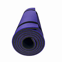 Каремат спортивний двошаровий Комфорт 10 (1800х500х10мм) для туризма та відпочинку Фіолетово-сірий
