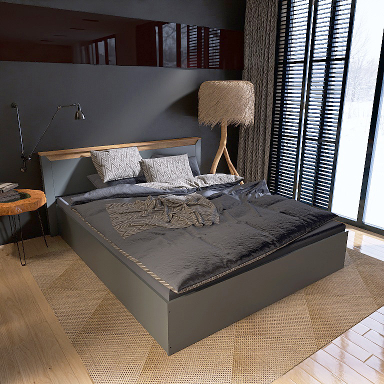 Ліжко двоспальне Нордик-1400 (основа Ламель)
