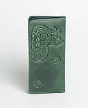 Шкіряний гаманець ручної роботи 'Котики', якісний клатч-гаманець, фото 3