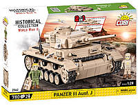 Конструктор COBI Вторая Мировая Война Танк Panzer III 780 деталей (COBI-2562)