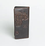 Шкіряний гаманець ручної роботи 'Котики', якісний клатч-гаманець, фото 4