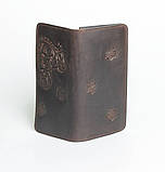 Шкіряний гаманець ручної роботи 'Котики', якісний клатч-гаманець, фото 3