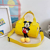 Детская желтая сумочка Микки Маус, спортивная сумка для девочки и мальчика