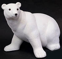 Новорічний декор "Білий ведмідь" 40х50х40см smile пластик