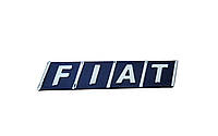 Эмблема надпись на багажник Fiat Фиат синий на скотче 116х26 мм УЦЕНКА!