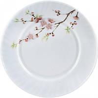 Набір 6 обідніх тарілок "Японська Вишня" Ø23см greenpharm , склокераміка
