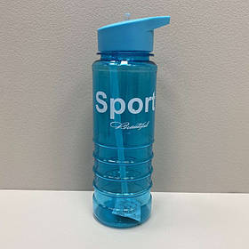 Пляшка для води пластикова 800 мл Stenson 60107 блакитна