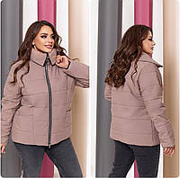 Стильная женская куртка на синтепоне 100, ткань "Плащевка Канада" 56, 60, 64 размер 56