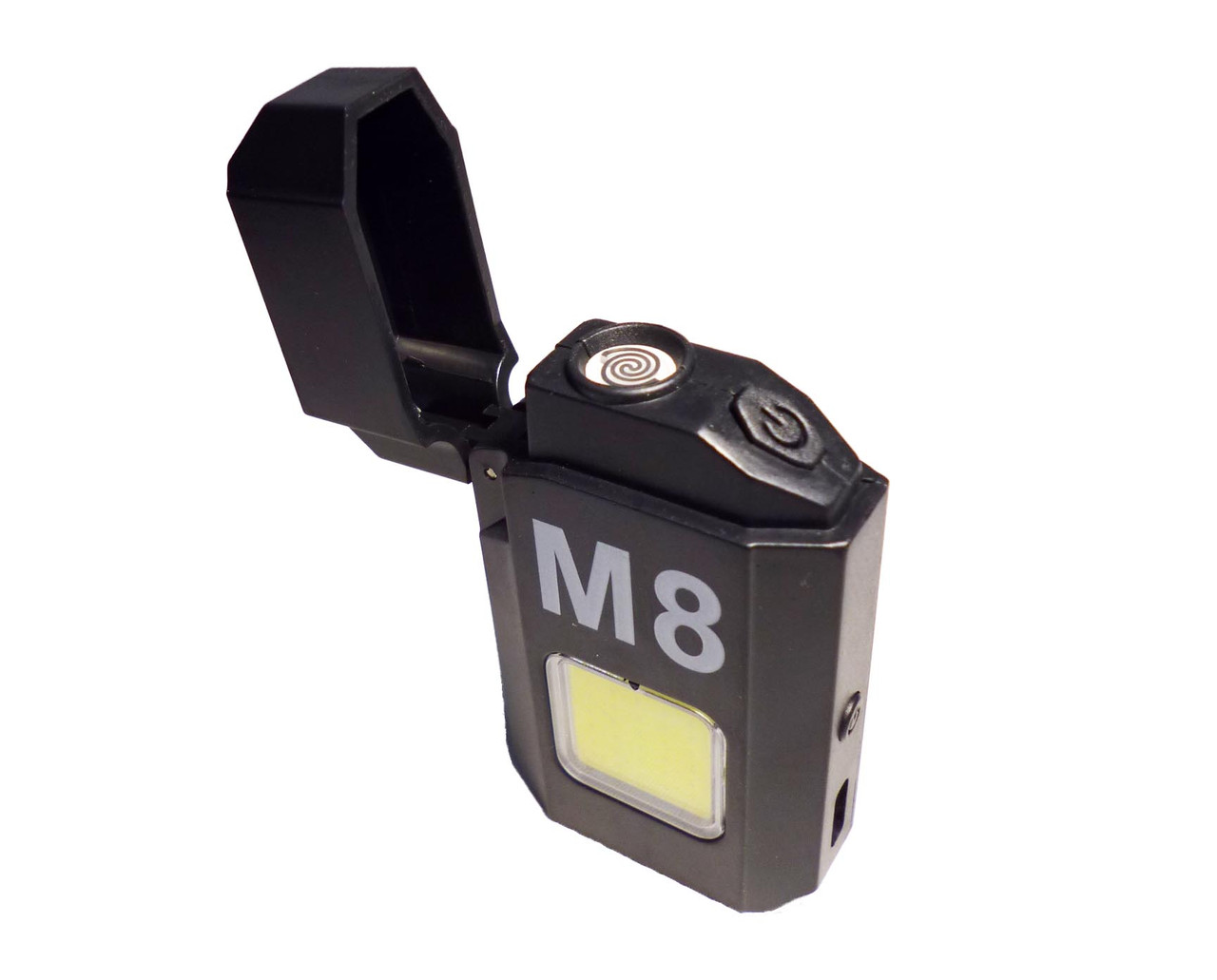 Запальничка електронна LV 6002 M8 з ліхтариком та зарядкою TYPE C, фото 1