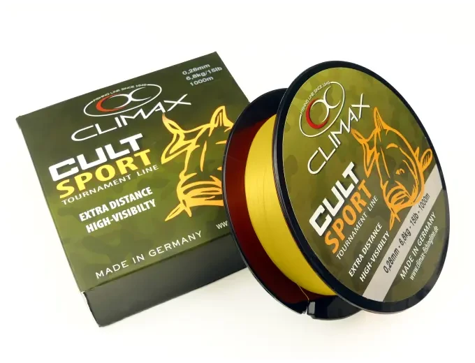 Жилка Climax cult carp sport yellow 0,30mm 8,3kg (1000m), фото 1