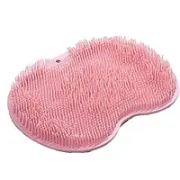Силіконовий масажний килимок для ніг RD-9051 Рожевий Мочалка для спини та ніг у ванну та душ на присосках
