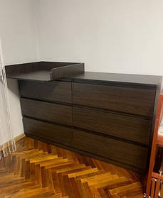 Комод Лайт 6 із накладним пеленатором 1600Х450х900 Венге