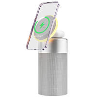 БЗУ WIWU Wi-W022 3 in 1 Wireless Charger+Bluetooth Speaker White