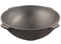 Казан-вок чавунний "Наша Майстерня" 8л mebelime з кришкою-сковорідкою, фото 2