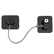 Замок блокіратор із тросом на вікна, двері + 2 ключі, Захисний замок на вікна блокіратор для дітей, фото 3