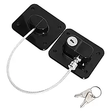 Замок блокіратор із тросом на вікна, двері + 2 ключі, Захисний замок на вікна блокіратор для дітей, фото 2