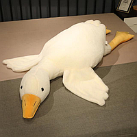 Плюшевая игрушка-подушка антистрес в виде гуся 190 см, популярная игрушка белый гусь обнимусь для сна pin