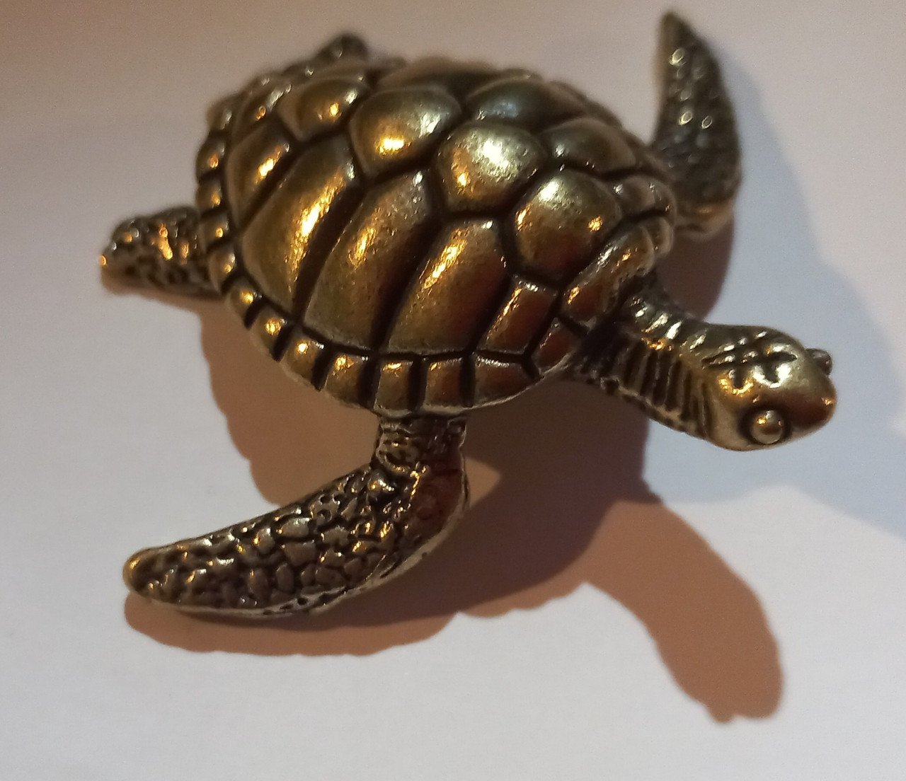 Фигурка статуэтка латунная металл латунь морская черепаха - фото 3 - id-p2152689787