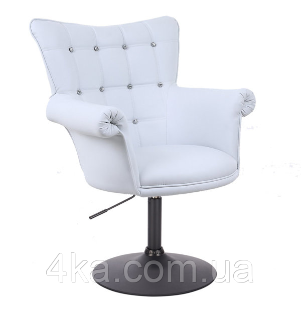 Перукарське крісло Votana HC804CN XXL біле, база чорна