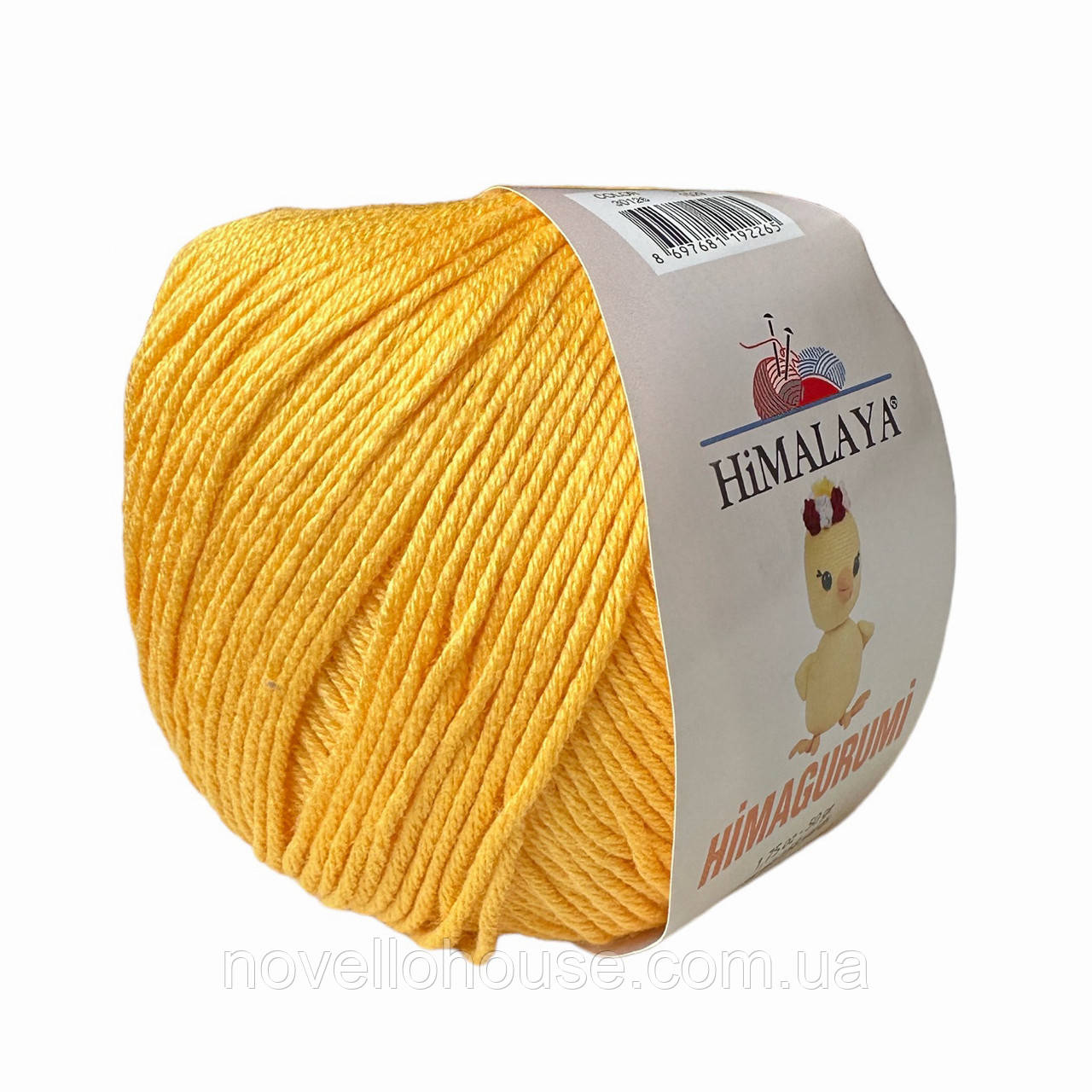 Himalaya HIMAGURUMI (Гімалаї Хімагурумі) № 30126 жовтий (Пряжа напівбавовна, нитки для в'язання) 50 г