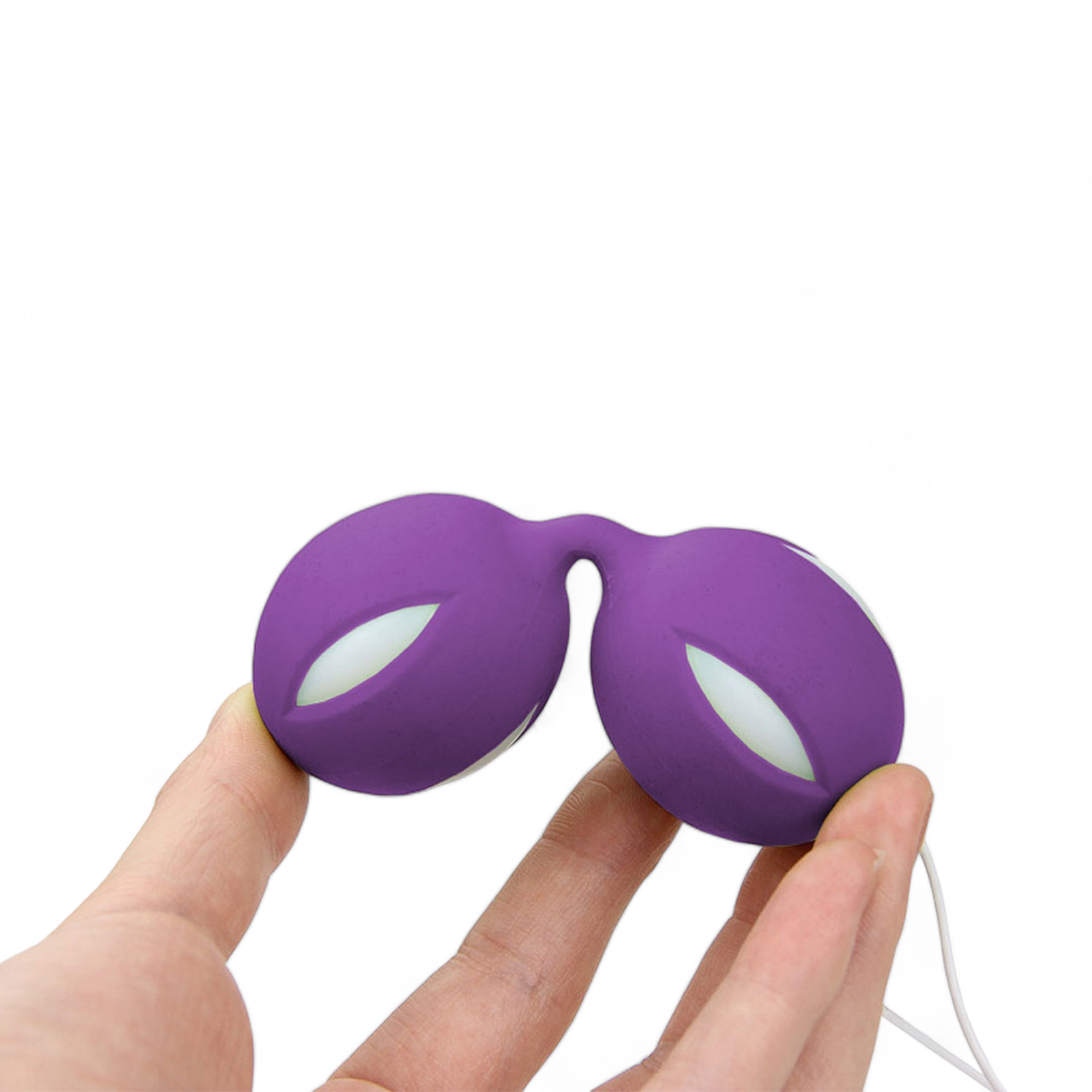 Вагінальні кульки, без вібрації, подвійні кульки силіконові Violet Vagin Ball, фото 1