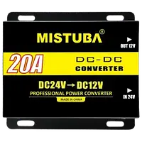 Преобразователь напряжения MISTUBA DC-DC 24V-12V 20A Автомобильный инвертор Черный