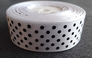 Атласні стрічки в горошок 2.5см