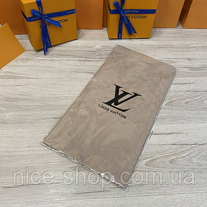 Хустка Louis Vuitton шовкова бежева, фото 5