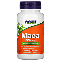 Мака, Now Foods Maca 500 мг, 100 вегетарианских капсул