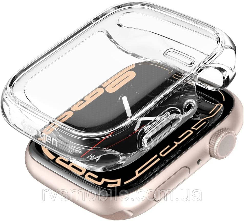 Чохол Spigen для Apple Watch 9/8/7 (45 мм) - Ultra Hybrid, Crystal Clear (ACS04611)