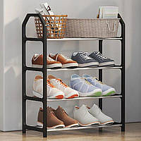 Полиця-підставка для зберігання взуття на 4 яруси Shoe rack LY-530 Jw