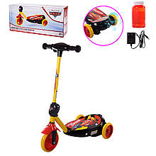 Самокат дитячий електричний з мильними бульбашками  3-х колесний, Minnie Жовтий