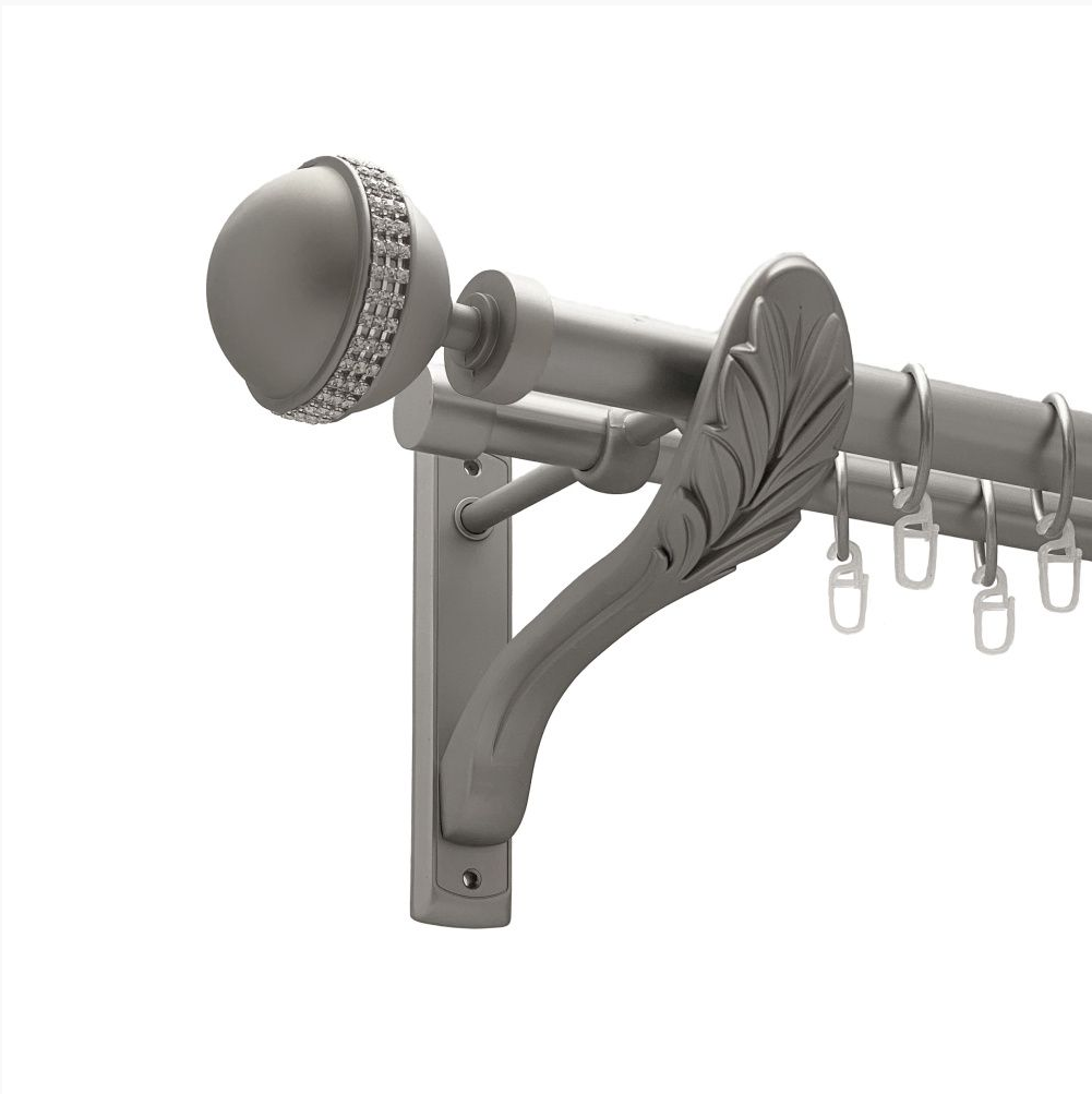 Карниз кований для штор подвійний сатин ретро Авея 25мм х 16мм діаметр гладка комплект, фото 1