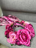 Рожевий вінок ручної роботи, фото 2