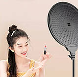 Кругла кільцева LED-лампа ZL-QP350 - 35 см., на штативі 210 см, 35 Вт. - для фото та відео, фото 5